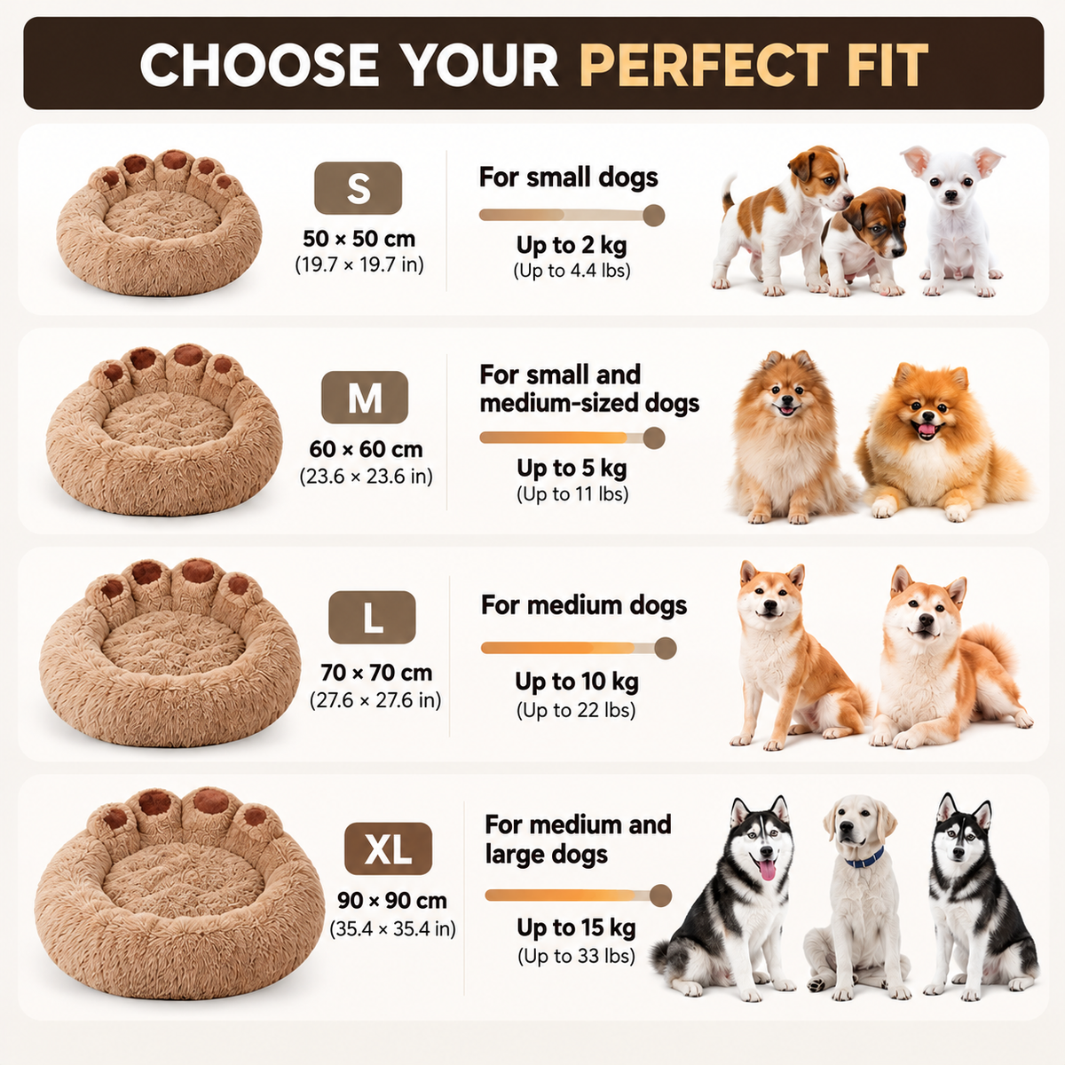 CozyPaws™ Plush Donut Dog Bed