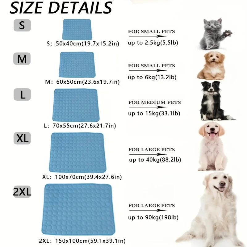 ChillPaws™ Cooling Pet Mat – Summer Bed for Dogs & Cats