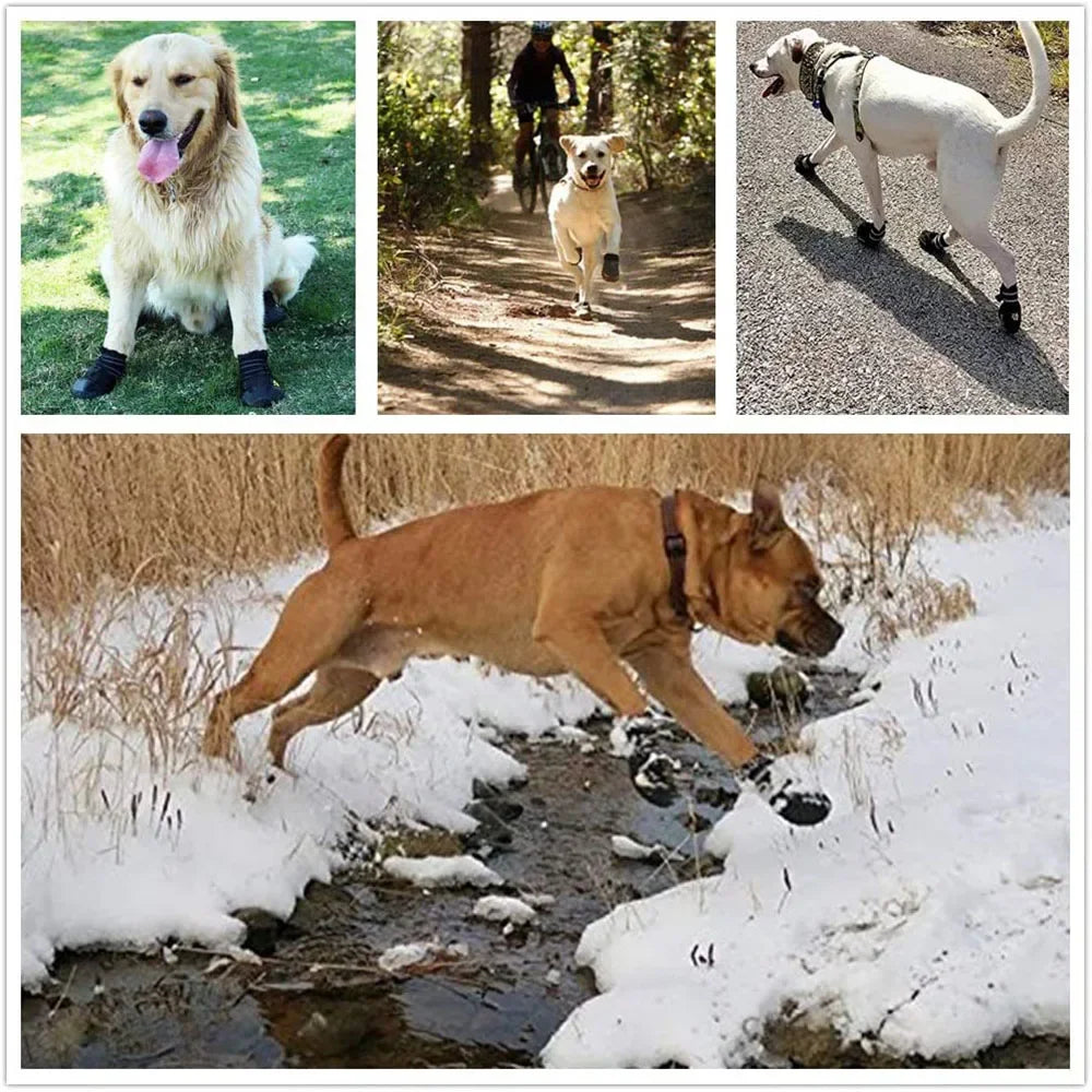 Waterproof Dog Boots – Anti-Slip Paw Protection | 4-Piece Set