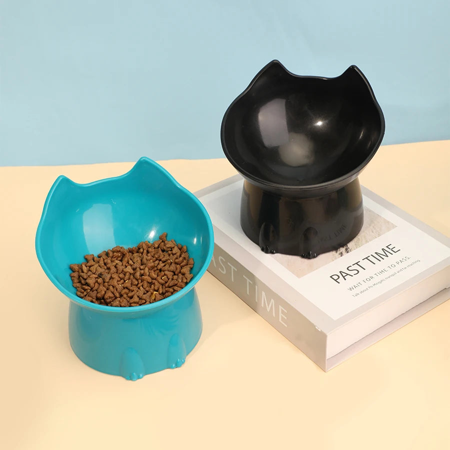 WhiskerWare™ Elevated Cat Bowl – Anti-Tip Raised Feeding Dish