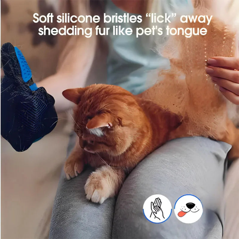 FurGlide™ Pet Grooming & Deshedding Massage Glove