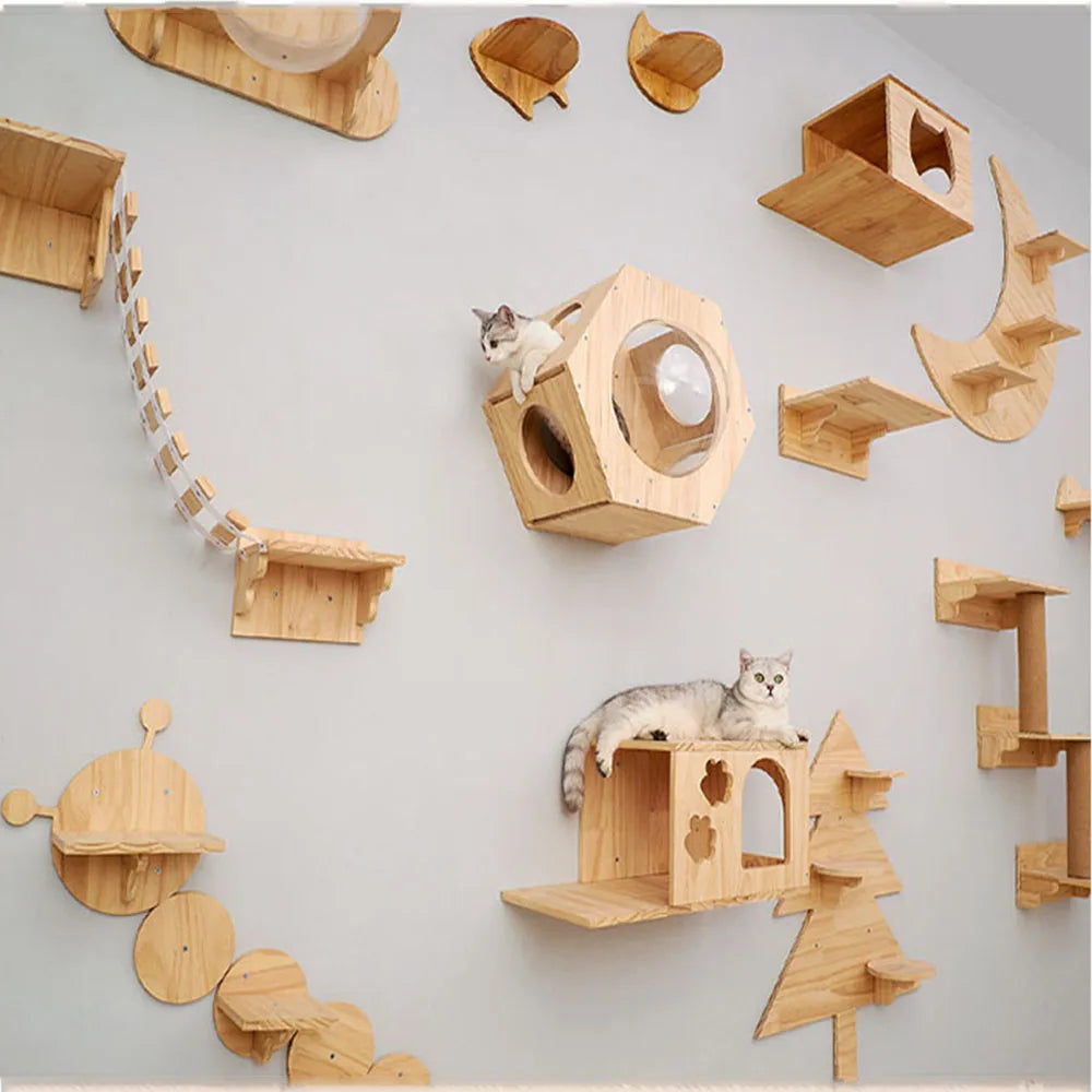 PurrPerch™ Wall-Mounted Cat Shelf & Floating Bed