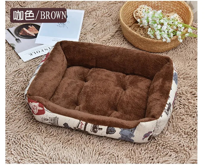 CozyHaven™ 68×55cm Soft Pet House & All-Season Bed