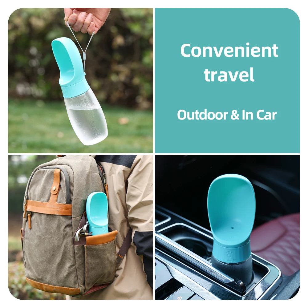 AquaPaws™ Portable Pet Water Bottle – Leakproof Travel Dispenser