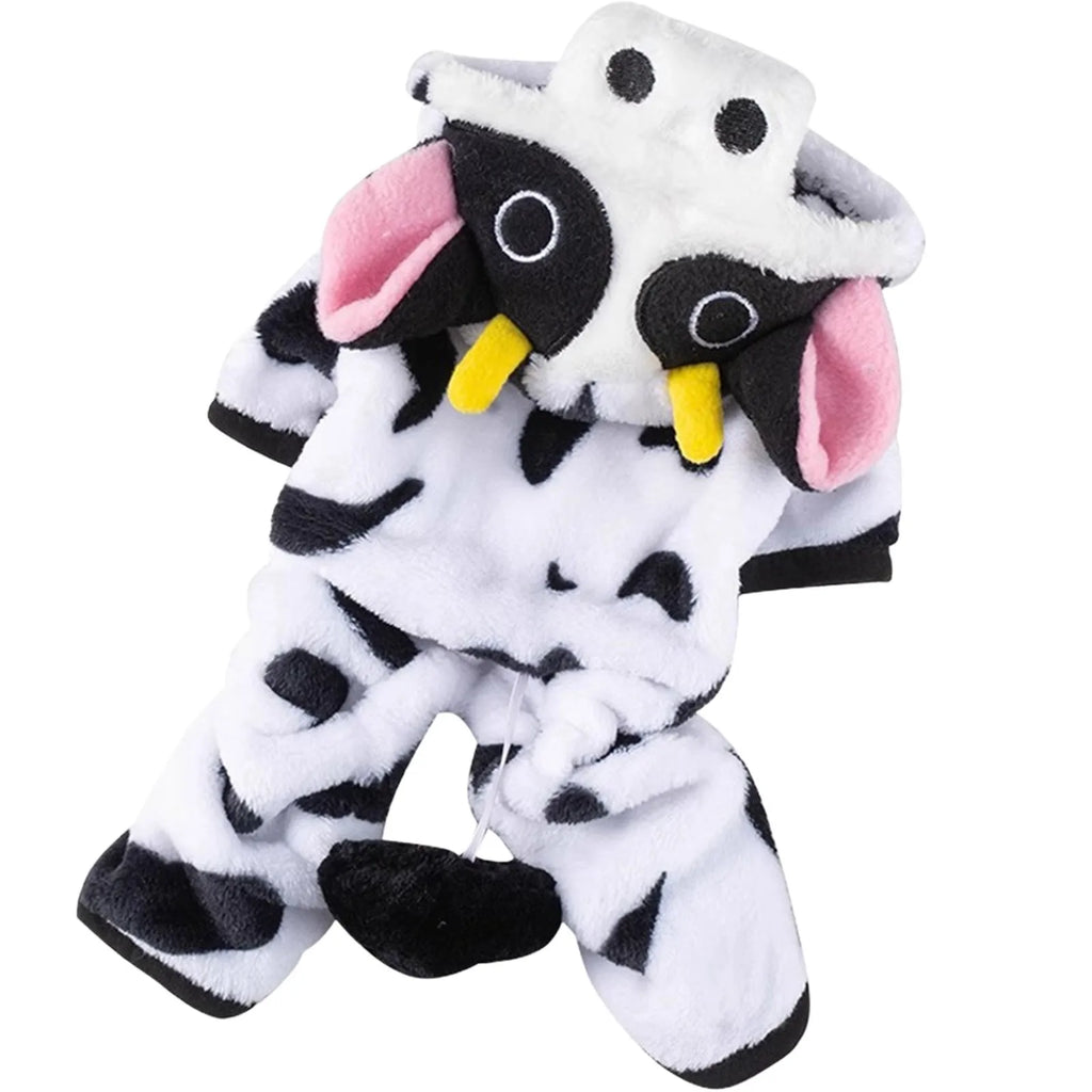 MooPaws™ Cozy Cow Dog Costume – Plush Hooded Outfit