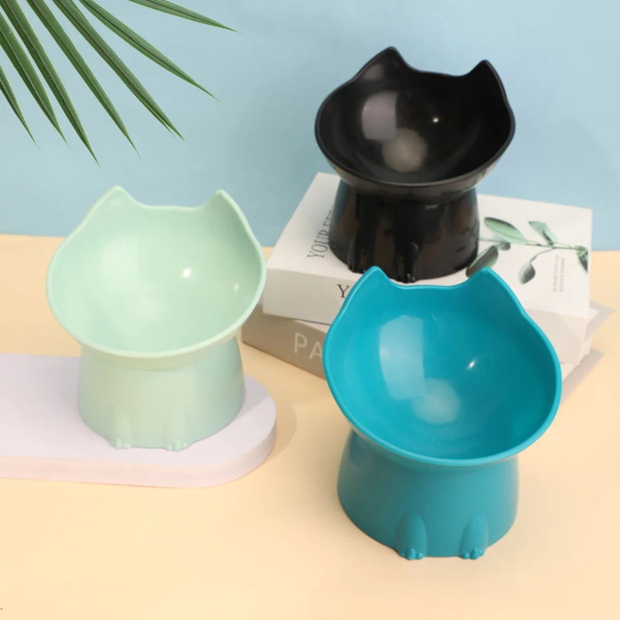 WhiskerWare™ Elevated Cat Bowl – Anti-Tip Raised Feeding Dish