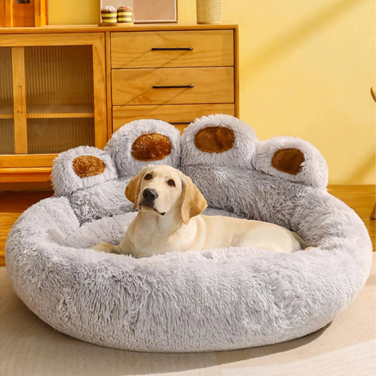 CozyPaws™ Plush Donut Dog Bed