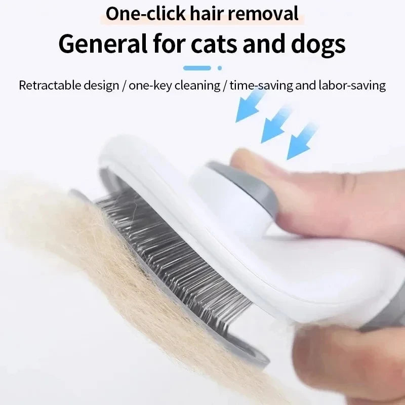 FurEase™ Self-Cleaning Pet Grooming Brush