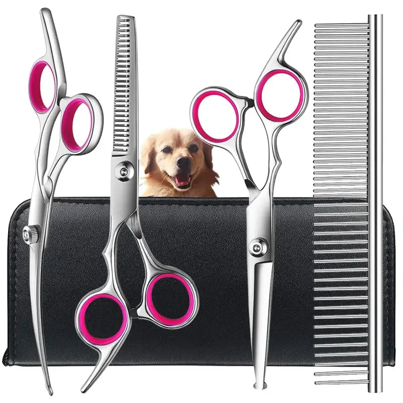 PawTrim™ Pet Grooming Scissors – 4 Piece Safety Set