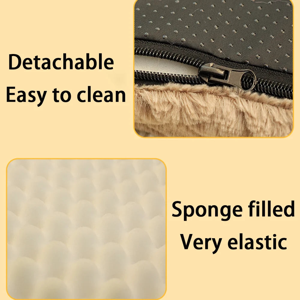 CloudRest™ 3D Foam Dog Bed – Removable Washable Faux Fur Cover