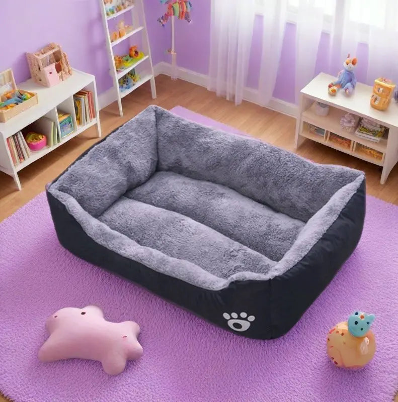 DreamPaws™ Plush Dog Bed – Non-Slip Cozy Sleeping Mat