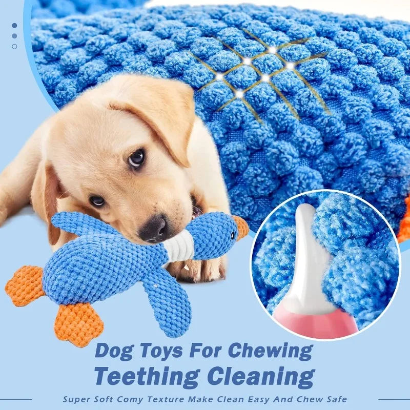 SqueakyPaws™ Interactive Plush Chew Toy