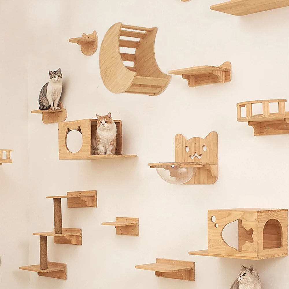 PurrPerch™ Wall-Mounted Cat Shelf & Floating Bed