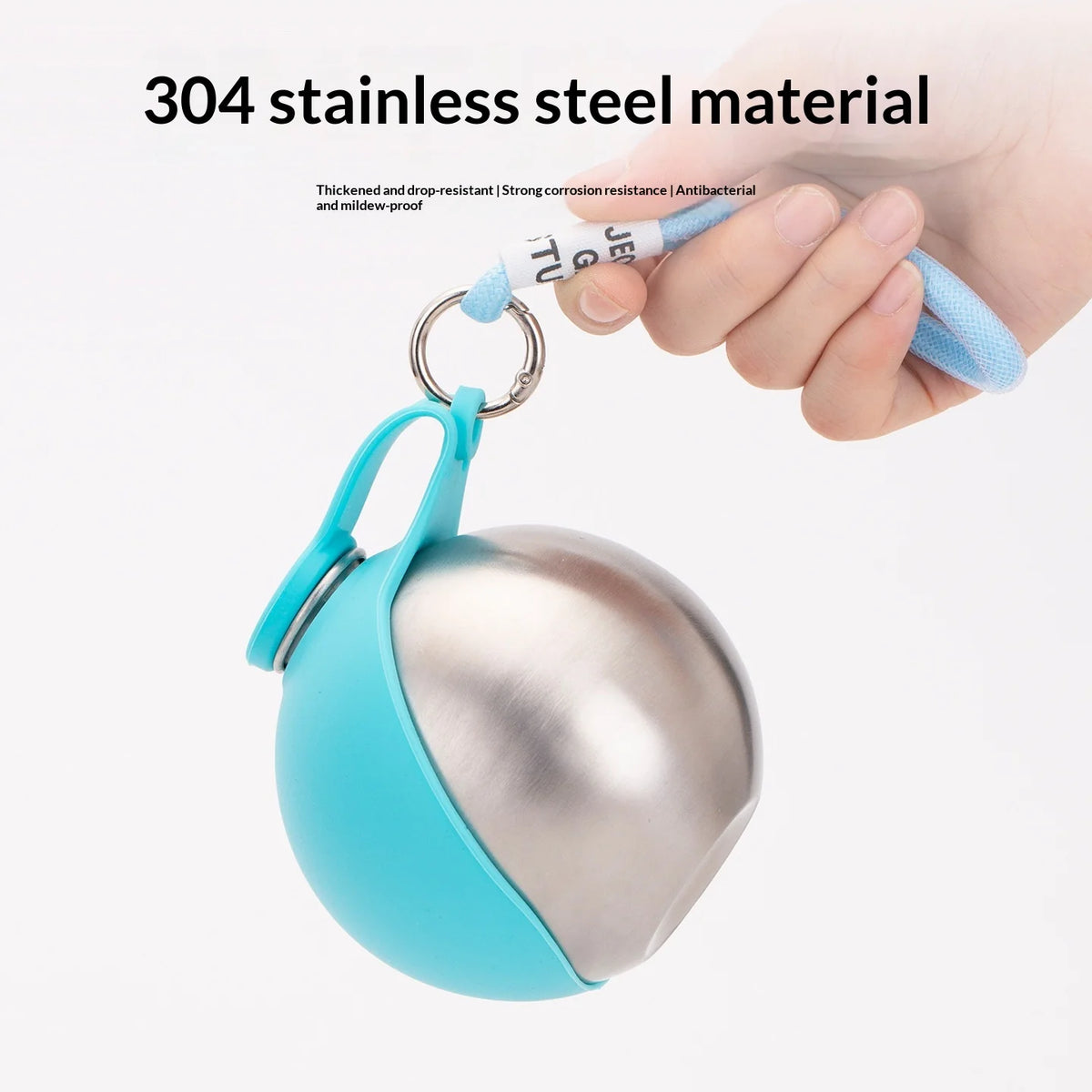 AquaTrail™ Stainless Steel Pet Water Bottle with Foldable Bowl