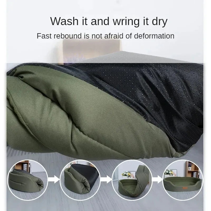 FluffyNest™ Cozy Dog Cushion Bed – Warm Plush Sleeping Mat