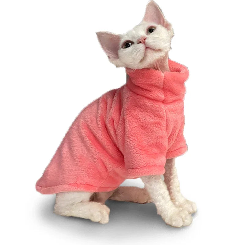PurrStyle™ Sphynx Cat Hoodie – Cozy Pet Jumpsuit