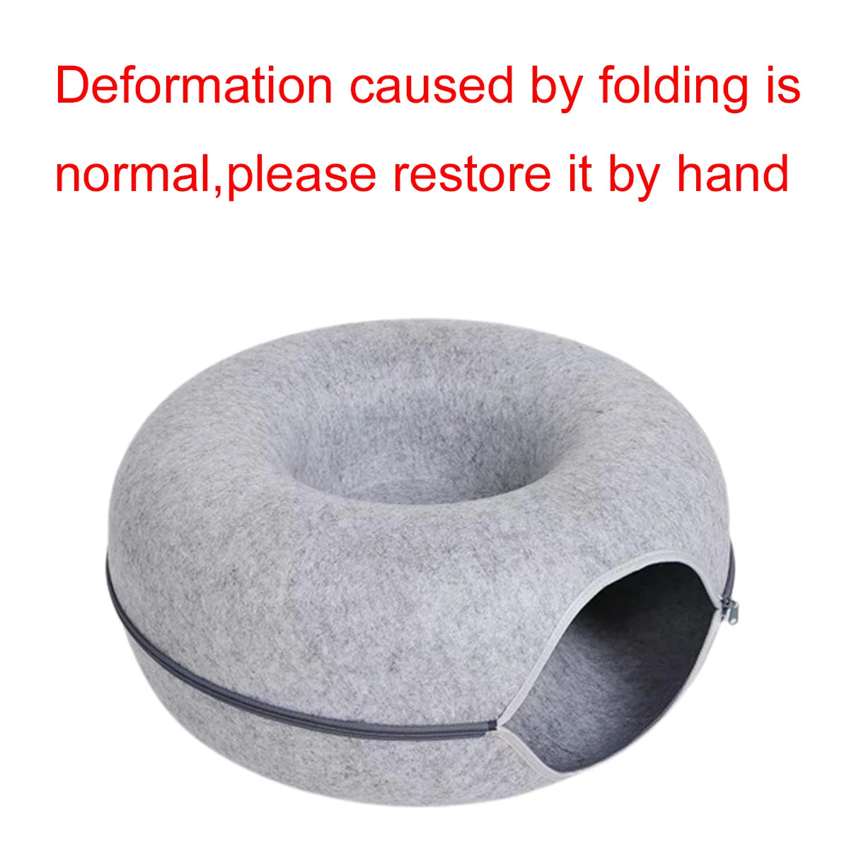 PurrTunnel™ Interactive Donut Cat Bed & Play Tunnel