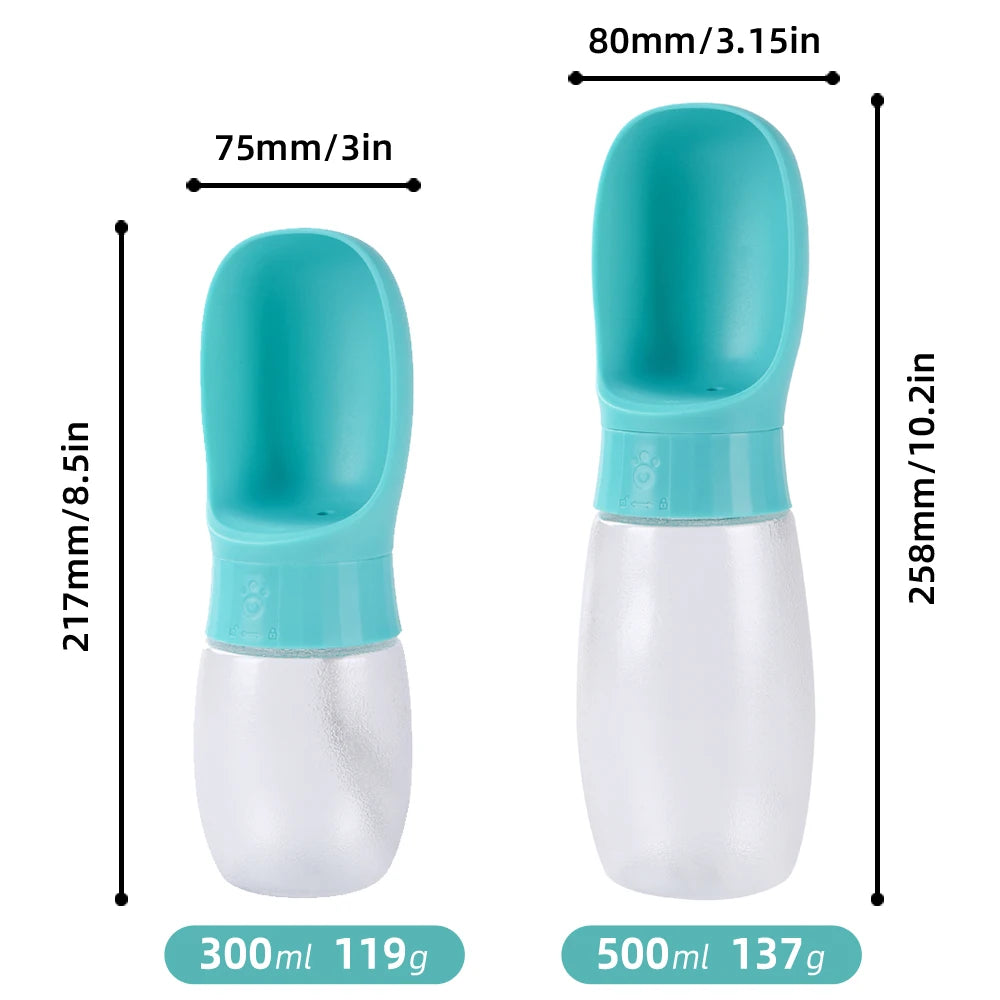 AquaPaws™ Portable Pet Water Bottle – Leakproof Travel Dispenser