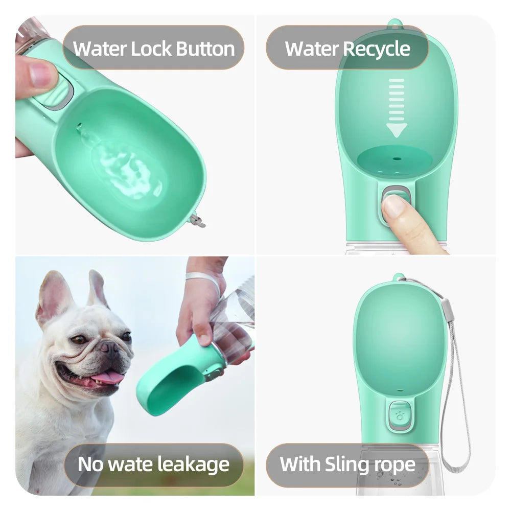 HydroPaws™ Portable Pet Water Bottle – Leakproof Travel Dispenser