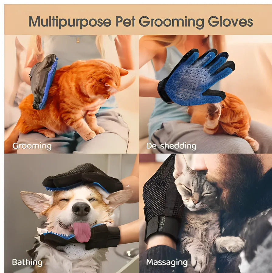 FurGlide™ Pet Grooming & Deshedding Massage Glove