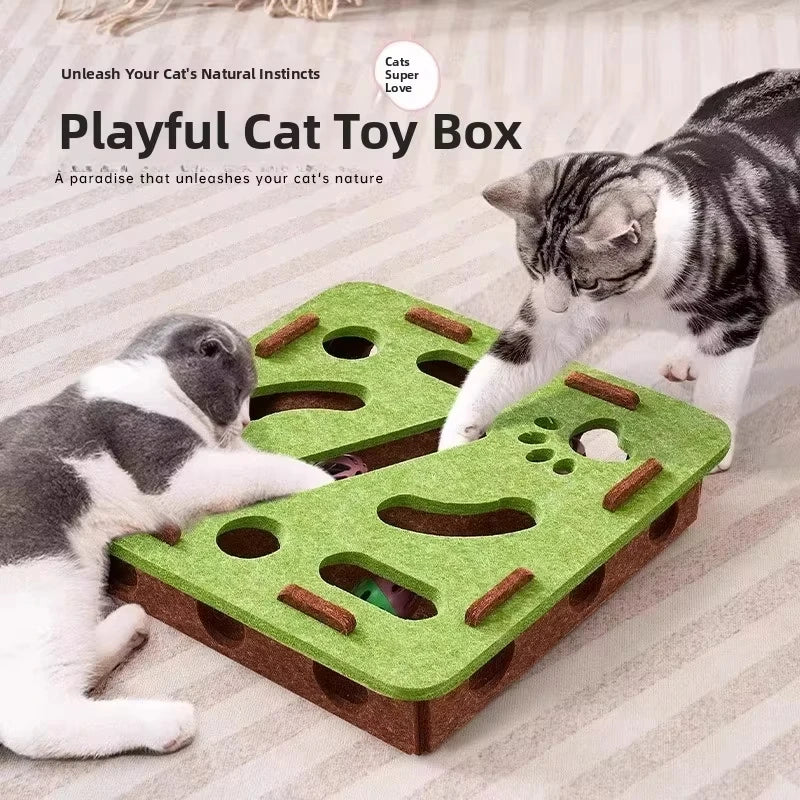 HuntBox™ Interactive Cat Puzzle Toy with Ball