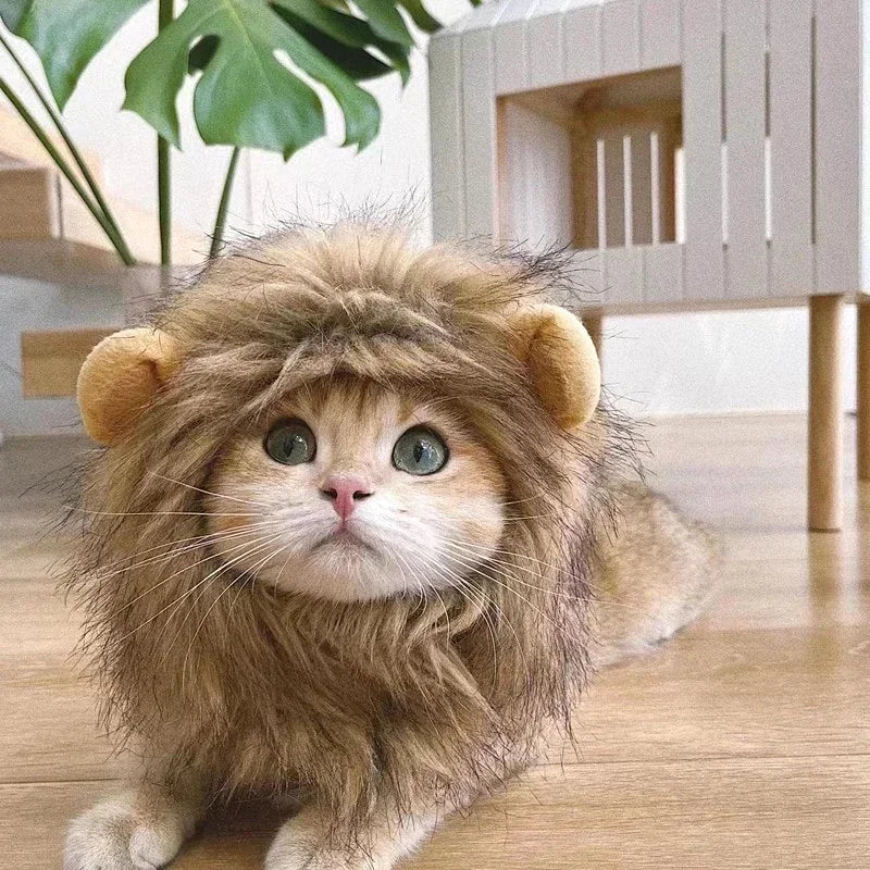 LionPurr™ Cat Lion Mane Costume – Fluffy Cosplay Wig