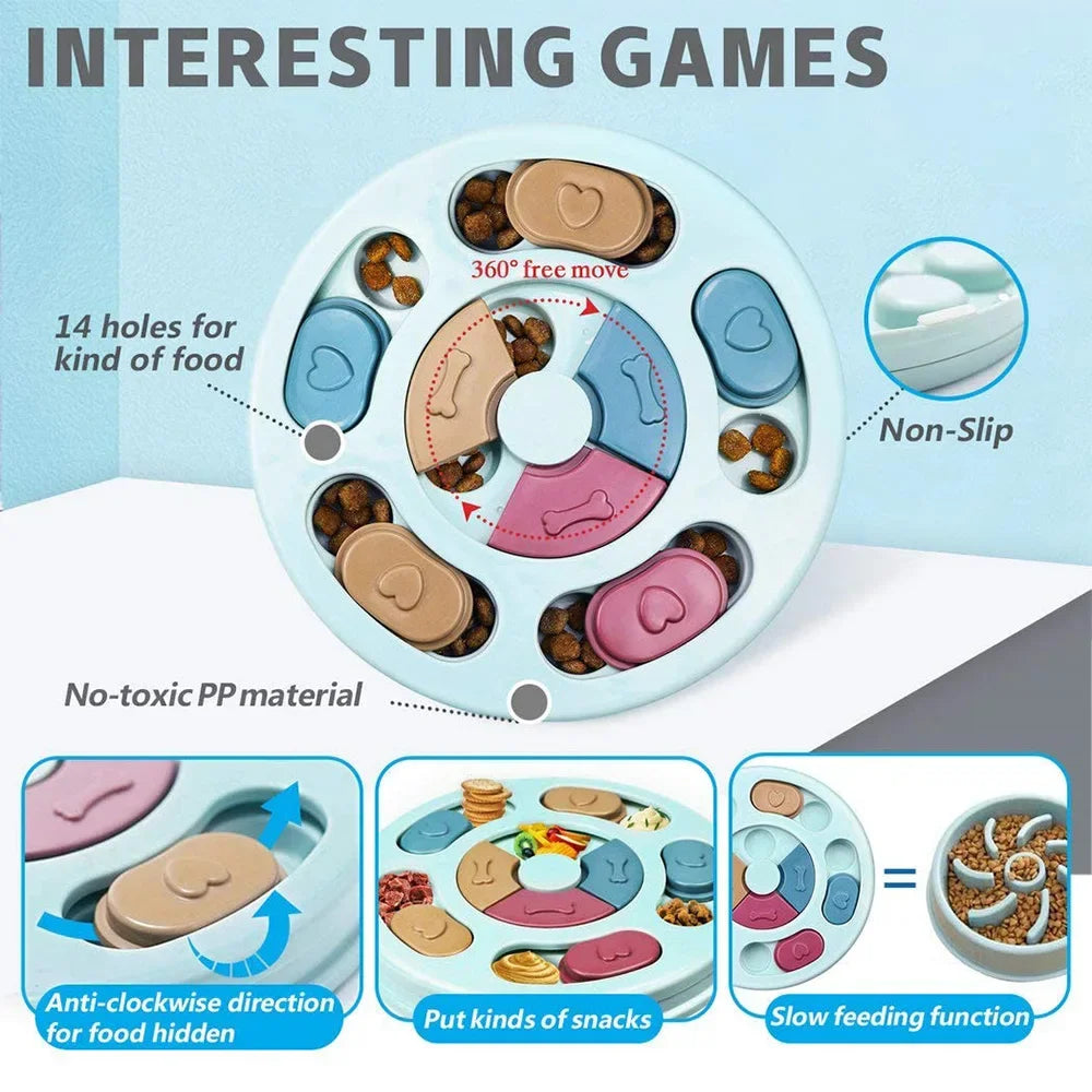 SmartPaws™ Interactive Dog Puzzle Slow Feeder & Treat Dispenser