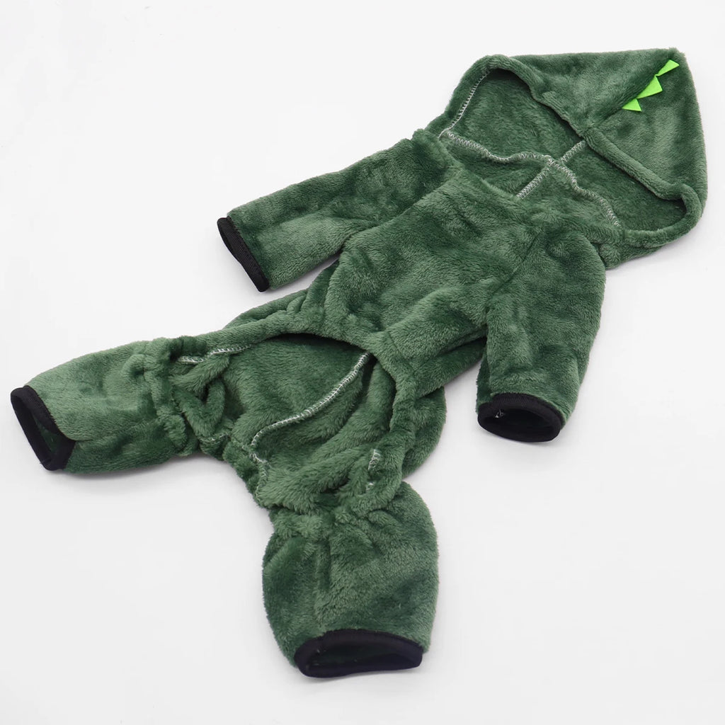 Cozy Dinosaur Fleece Hoodie for Dogs & Cats 🦖