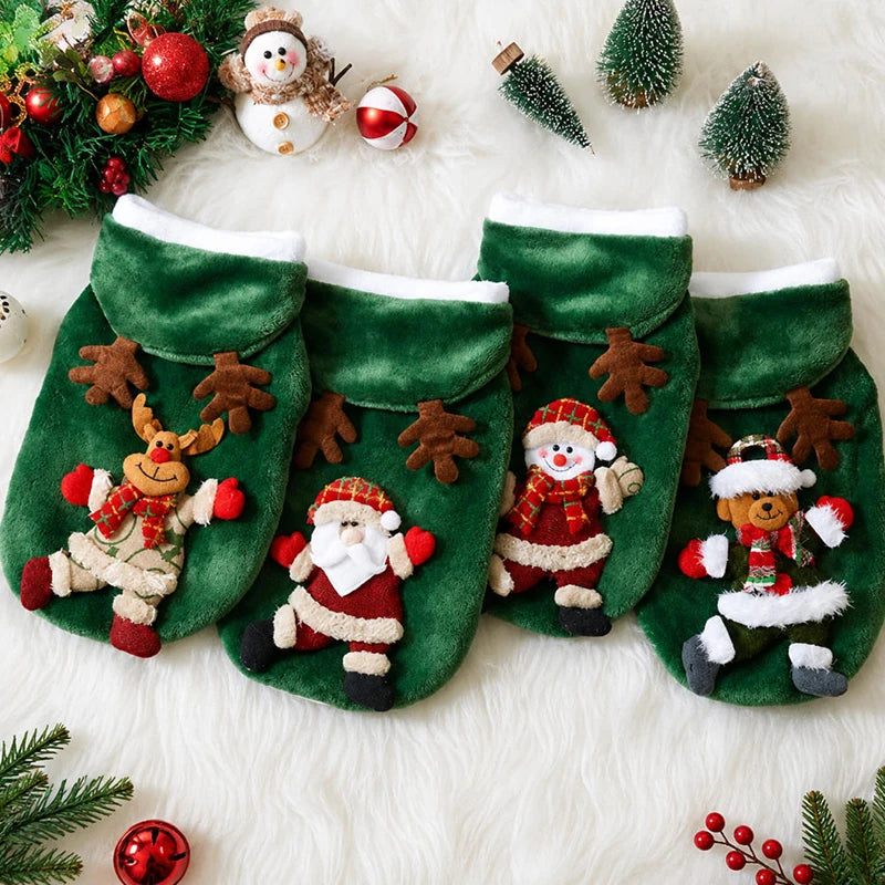 Festive Christmas Flannel Hoodie for Dogs & Cats