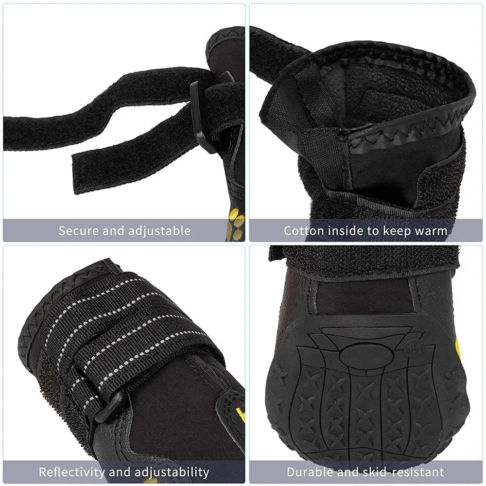 Waterproof Dog Boots – Anti-Slip Paw Protection | 4-Piece Set