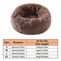 CloudDonut™ Plush Round Pet Bed – Soft Faux Fur Lounger