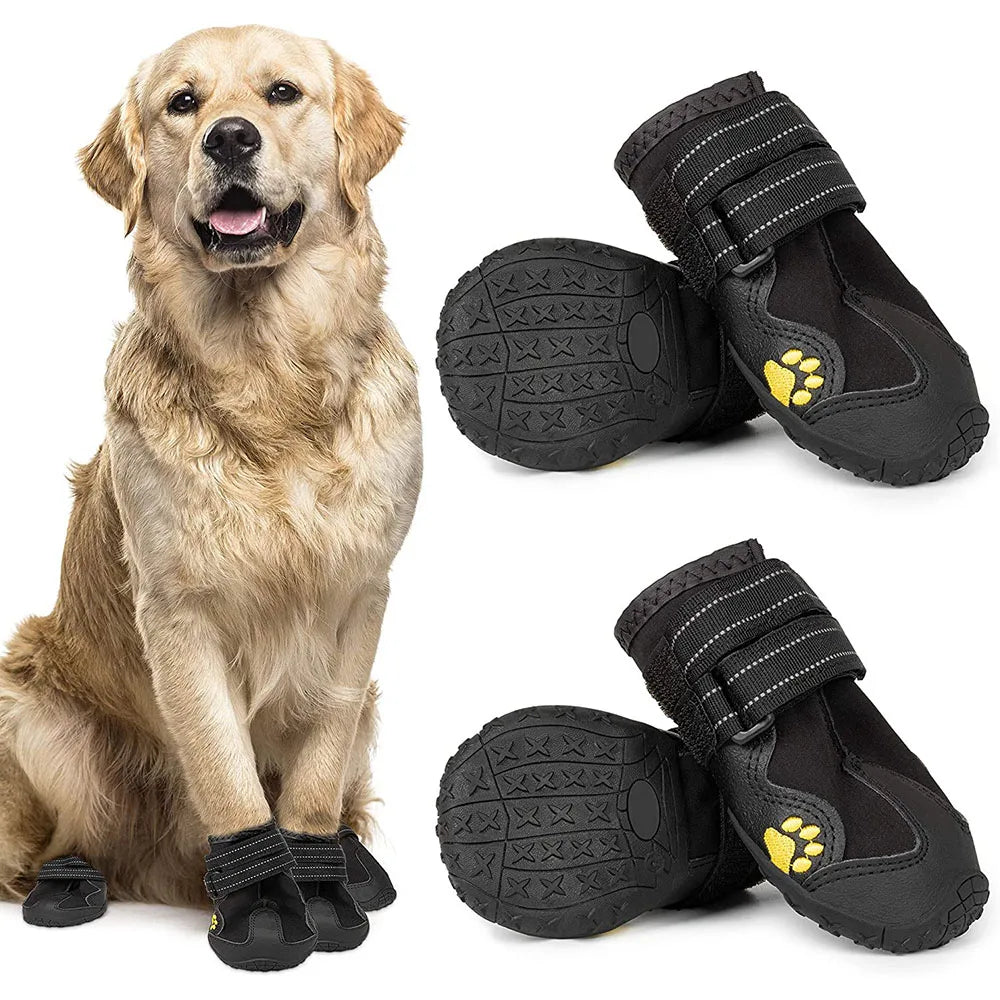 Waterproof Dog Boots – Anti-Slip Paw Protection | 4-Piece Set