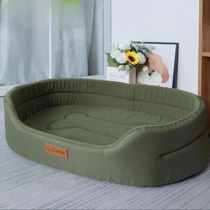 FluffyNest™ Cozy Dog Cushion Bed – Warm Plush Sleeping Mat