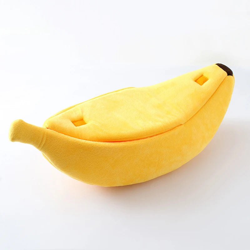 BananaNest™ Cozy Banana Pet Bed – Warm Hideaway for Cats & Dogs