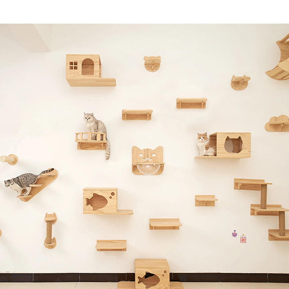 PurrPerch™ Wall-Mounted Cat Shelf & Floating Bed
