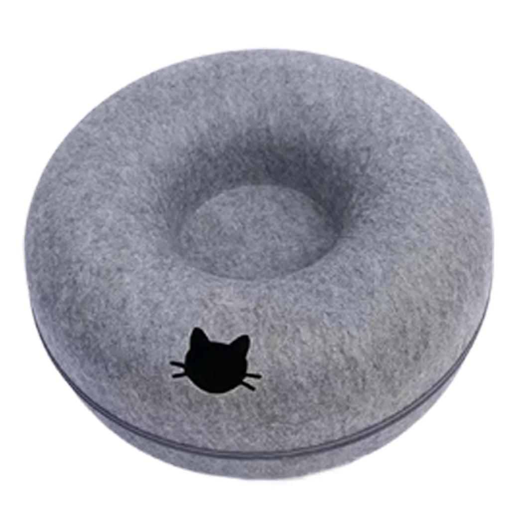 PurrTunnel™ Interactive Donut Cat Bed & Play Tunnel