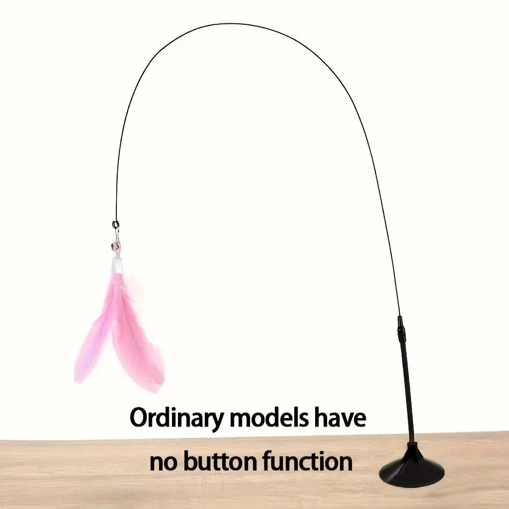 PurrPlay™ Interactive Feather Wand – Suction Cup Cat Teaser