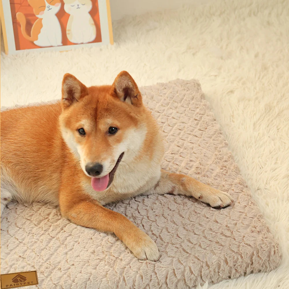 CloudRest™ 3D Foam Dog Bed – Removable Washable Faux Fur Cover