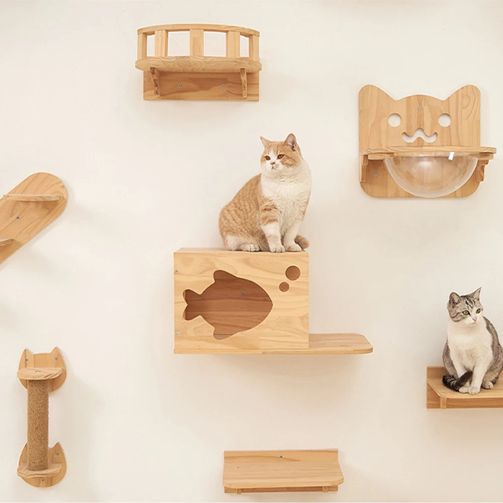 PurrPerch™ Wall-Mounted Cat Shelf & Floating Bed