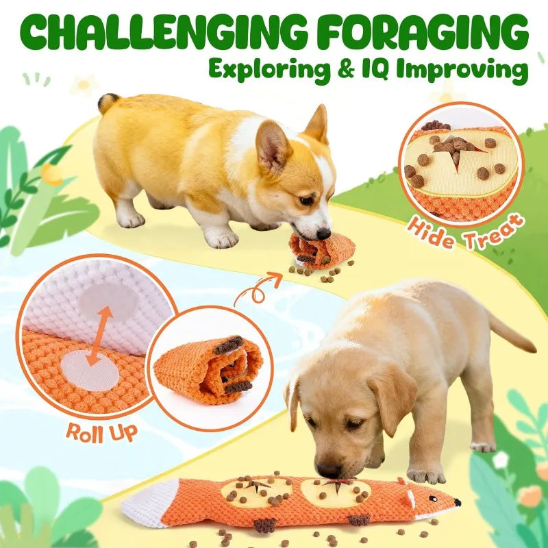 SnufflePup™ Interactive Puzzle Squeaky Dog Toy