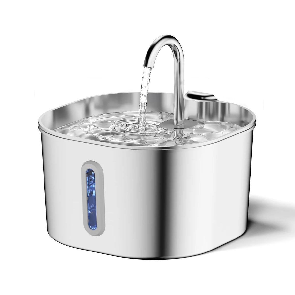 AquaPurr™ 2.2L Stainless Steel Pet Water Fountain – Ultra Quiet
