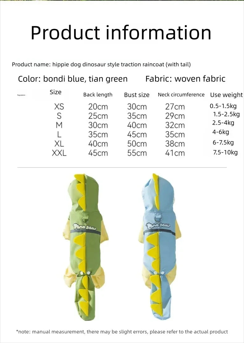 DinoDry™ Waterproof Dog Raincoat