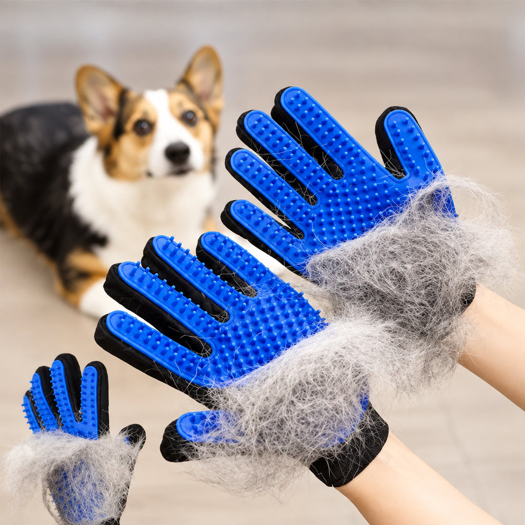 FurGlide™ Pet Grooming & Deshedding Massage Glove