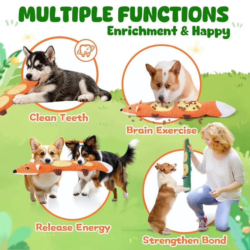 SnufflePup™ Interactive Puzzle Squeaky Dog Toy