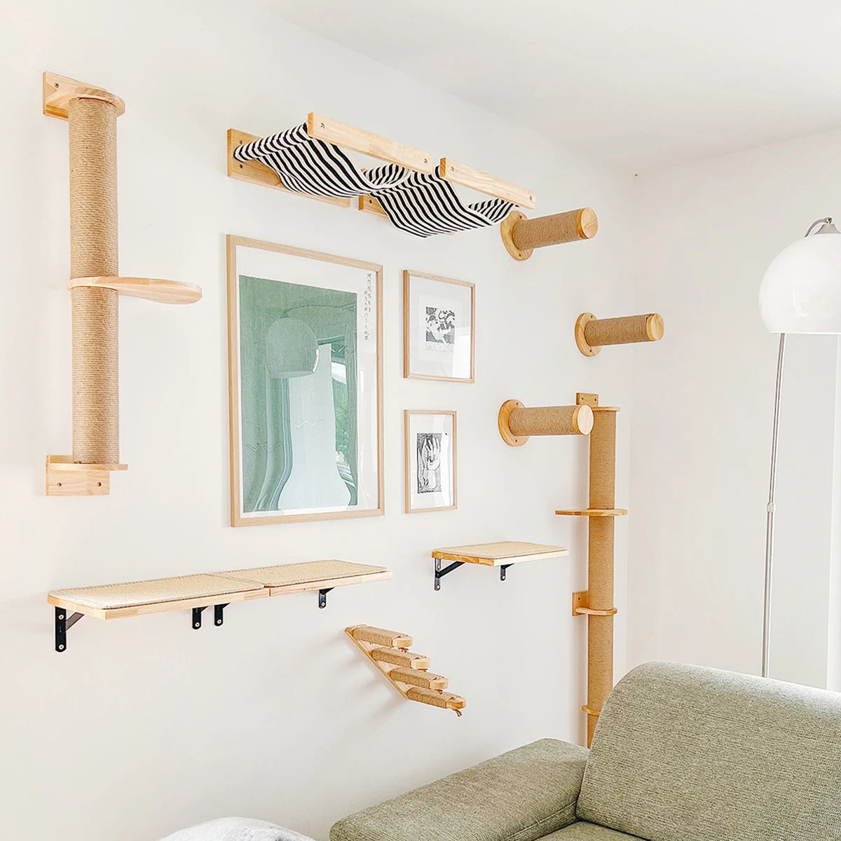 PurrClimb™ Wall-Mounted Cat Hammock & Climbing Shelf
