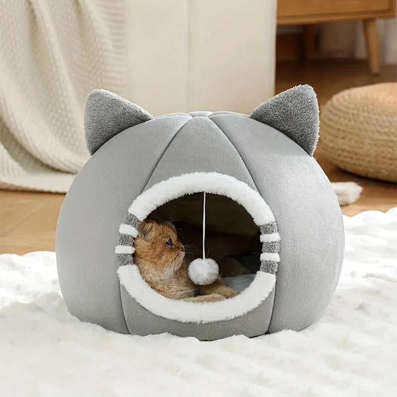 DreamCave™ Cozy Cat Cave Bed – Soft Deep-Sleep Nest
