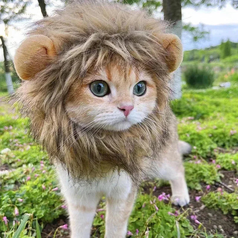 LionPurr™ Cat Lion Mane Costume – Fluffy Cosplay Wig