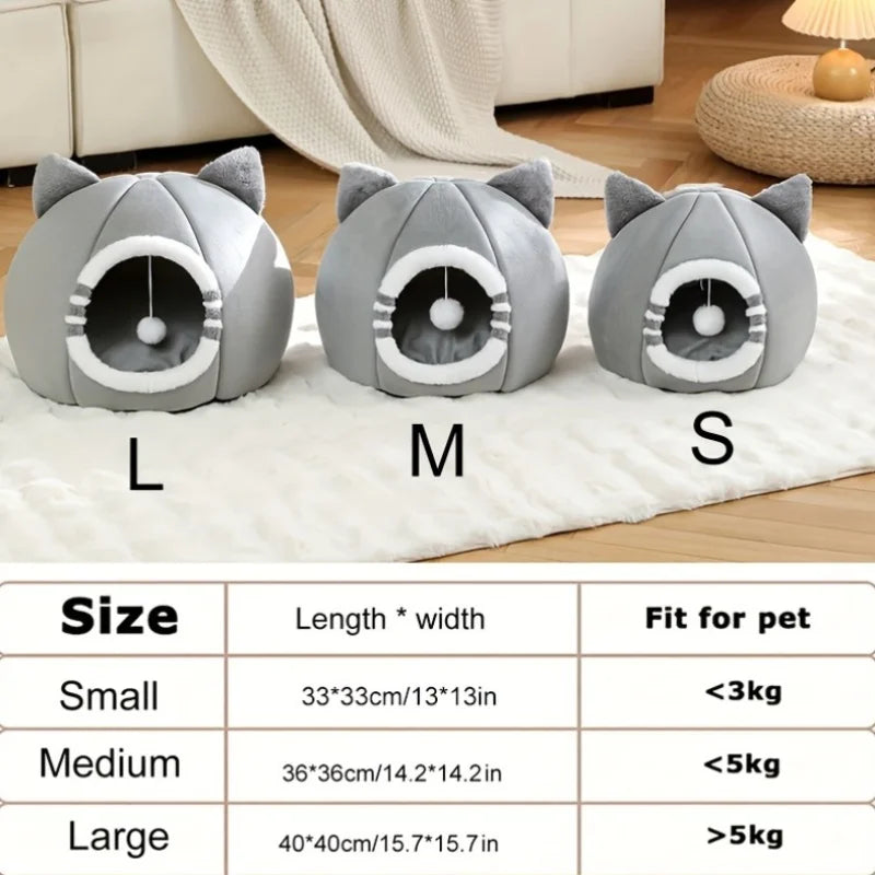 DreamCave™ Cozy Cat Cave Bed – Soft Deep-Sleep Nest