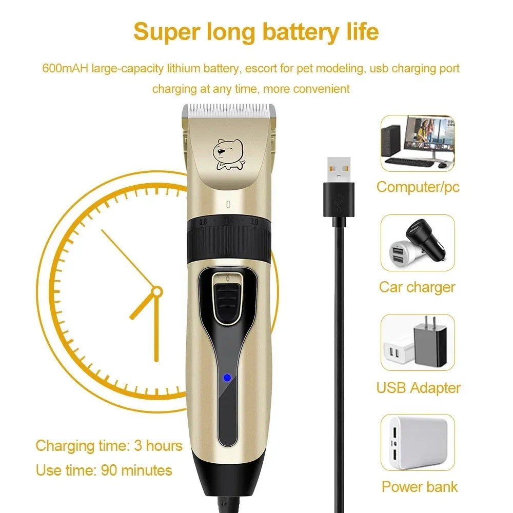PawTrim™ USB Rechargeable Pet Grooming Clipper