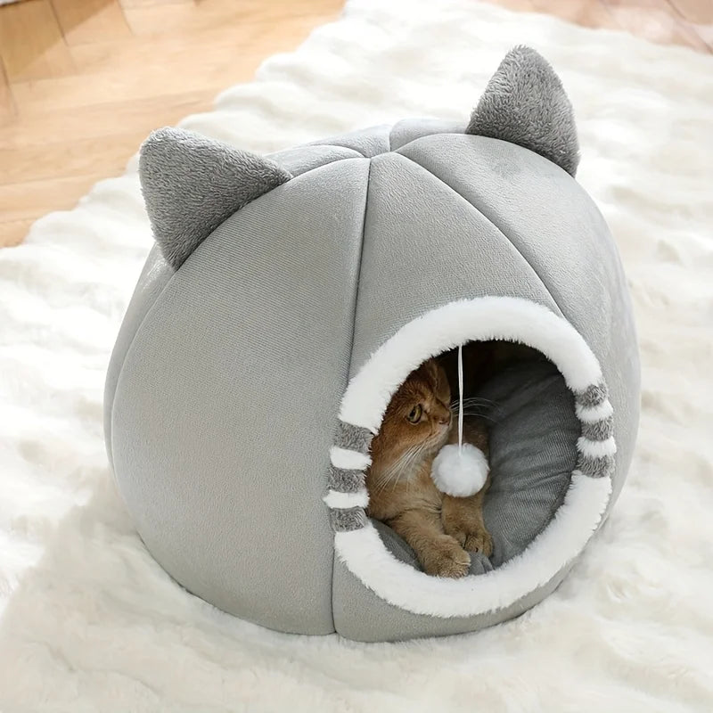 DreamCave™ Cozy Cat Cave Bed – Soft Deep-Sleep Nest